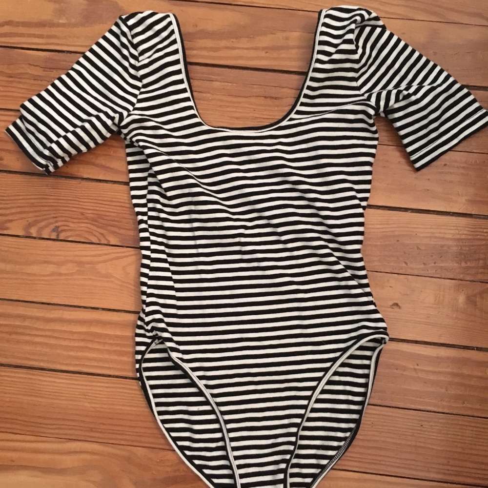 American Apparel striped bodysuit